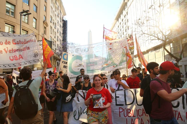 Una de las protestas de estudiantes por el financiamiento a universidades
Hernán Zenteno