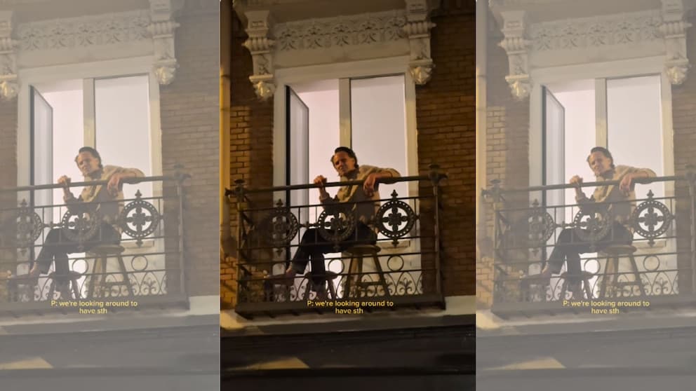 De Hollywood a un balcón madrileño: el actor Walton Goggins (’The White Lotus’) sorprende a unas fans en pleno centro